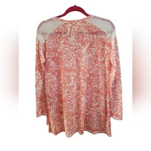 Bethany Mota women's X-Small lightweight thin pink & white sweater